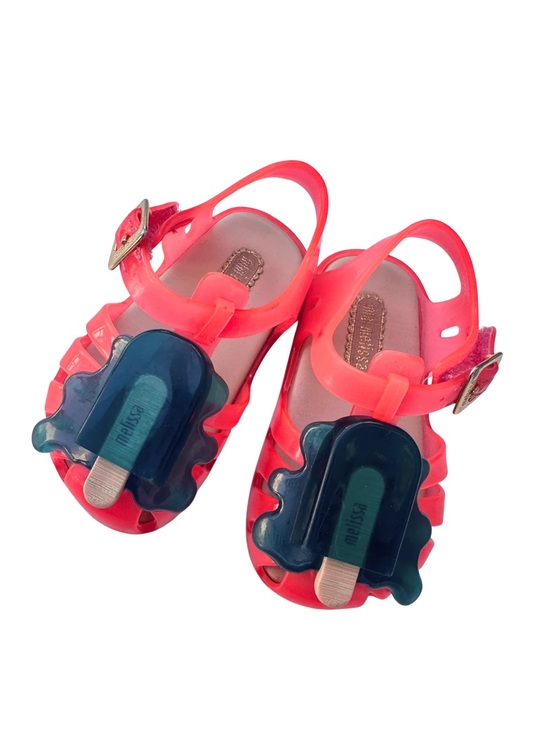 Melissa Other - Melissa Pink Jelly Sandals with Blue Popsicle Accent